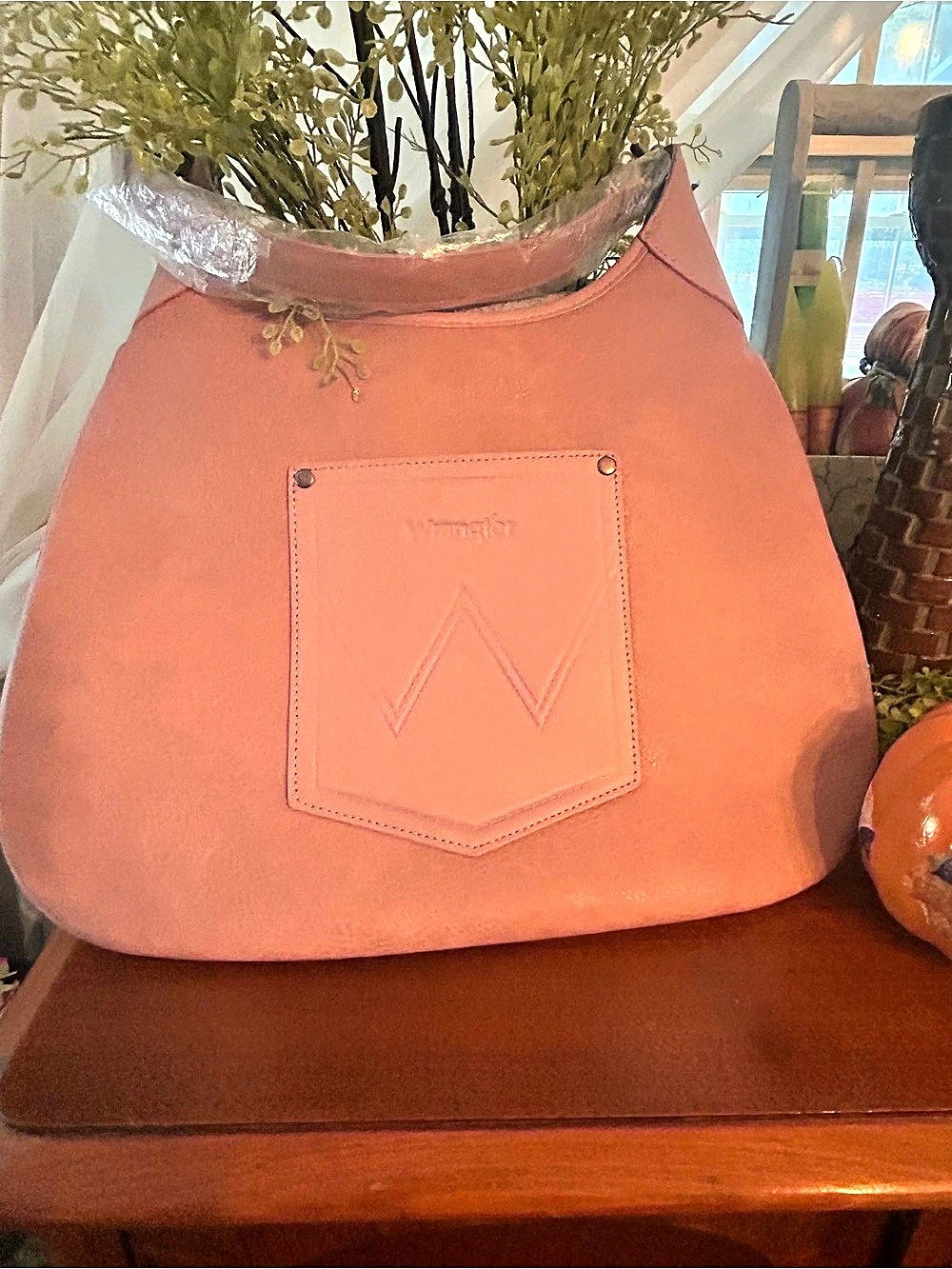 Wrangler Floral Tooled Hobo Bag Pink NWT
